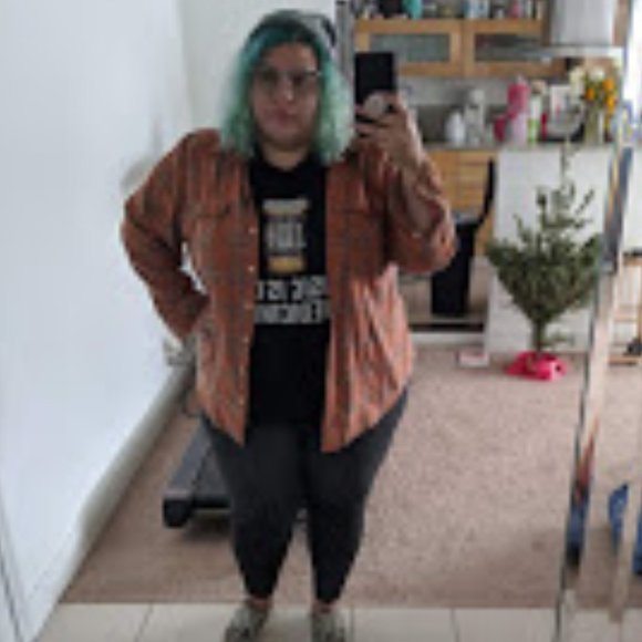 Torrid Burnt Orange Plaid Button-Up Flannel - Picture 4 of 6